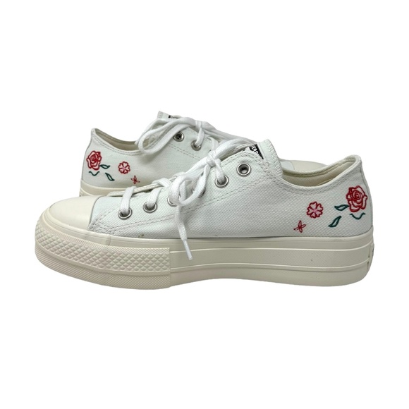 Converse Chuck Taylor Lift Platform Sneakers Canvas White Shoes Women's A10822C - Picture 4 of 11